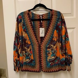 Free People multi colored blouse